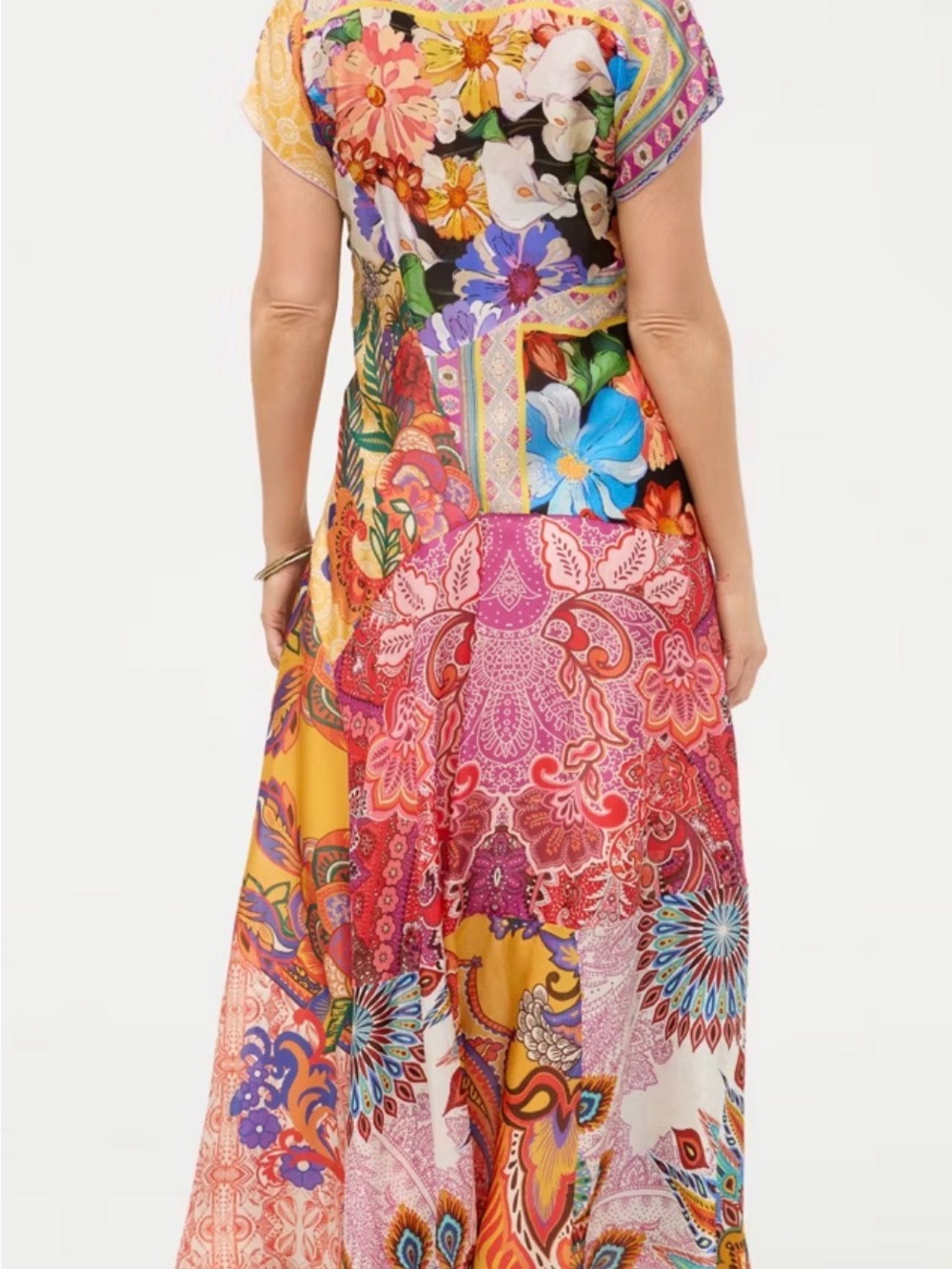 Fabulous Johnny Was Bohemian Vibrant Floral Patchwork Maxi Dress-NWT - Picture 4 of 9